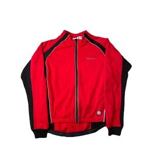 Craft Windstopper‎ Cycling Jacket Full Zip L3 Protection Red Large
